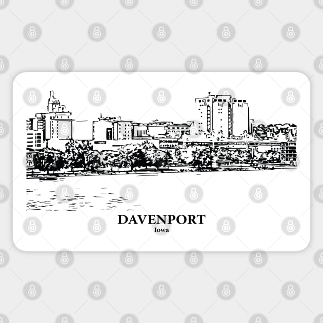 Davenport - Iowa Sticker by Lakeric